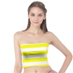 Horizontal Stripes - White and Yellow Tube Top