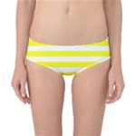 Horizontal Stripes - White and Yellow Classic Bikini Bottoms