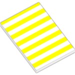 Horizontal Stripes - White and Yellow Large Memo Pads