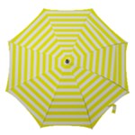 Horizontal Stripes - White and Yellow Hook Handle Umbrella (Medium)