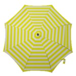 Horizontal Stripes - White and Yellow Hook Handle Umbrella (Small)