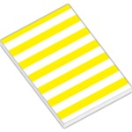 Horizontal Stripes - White and Canary Yellow Large Memo Pads