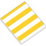 Horizontal Stripes - White and Banana Yellow Small Memo Pads