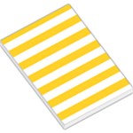 Horizontal Stripes - White and Banana Yellow Large Memo Pads