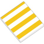 Horizontal Stripes - White and Deep Lemon Yellow Small Memo Pads