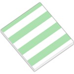 Horizontal Stripes - White and Celadon Green Small Memo Pads