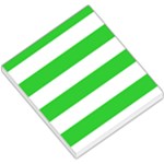 Horizontal Stripes - White and Lime Green Small Memo Pads