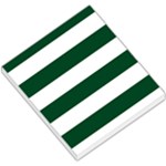 Horizontal Stripes - White and Forest Green Small Memo Pads