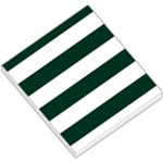Horizontal Stripes - White and Deep Green Small Memo Pads