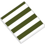 Horizontal Stripes - White and Army Green Small Memo Pads