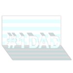 Horizontal Stripes - White and Bubbles Cyan #1 DAD 3D Greeting Card (8x4)