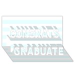 Horizontal Stripes - White and Bubbles Cyan Congrats Graduate 3D Greeting Card (8x4)
