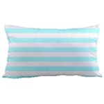 Horizontal Stripes - White and Celeste Cyan Samsung Note 4 Hardshell Back Case