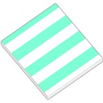 Horizontal Stripes - White and Aquamarine Small Memo Pads