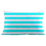 Horizontal Stripes - White and Aqua Cyan Samsung Galaxy Note 4 Case (Black)