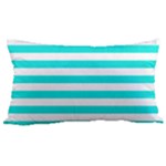 Horizontal Stripes - White and Bright Turquoise Samsung Note 4 Hardshell Back Case