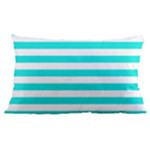 Horizontal Stripes - White and Bright Turquoise Samsung Galaxy Note 4 Case (Black)