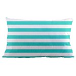 Horizontal Stripes - White and Turquoise Samsung Galaxy Note 4 Case (Black)