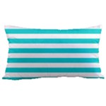 Horizontal Stripes - White and Cyan Samsung Note 4 Hardshell Back Case