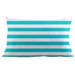 Horizontal Stripes - White and Cyan Samsung Galaxy Note 4 Case (Black)