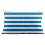 Horizontal Stripes - White and Cerulean Samsung Galaxy Note 4 Case (Black)