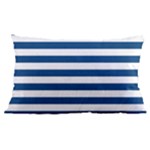Horizontal Stripes - White and Dark Cerulean Samsung Galaxy Note 4 Case (Black)