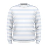 Horizontal Stripes - White and Pastel Blue Men s Sweatshirt