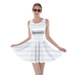 Horizontal Stripes - White and Pastel Blue Skater Dress