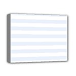 Horizontal Stripes - White and Pastel Blue Deluxe Canvas 14  x 11  (Stretched)