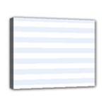 Horizontal Stripes - White and Pastel Blue Canvas 10  x 8  (Stretched)