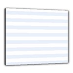 Horizontal Stripes - White and Pastel Blue Canvas 24  x 20  (Stretched)