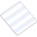 Horizontal Stripes - White and Pastel Blue Small Memo Pads