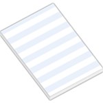 Horizontal Stripes - White and Pastel Blue Large Memo Pads