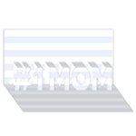 Horizontal Stripes - White and Pastel Blue #1 MOM 3D Greeting Cards (8x4)
