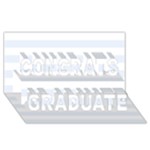 Horizontal Stripes - White and Pastel Blue Congrats Graduate 3D Greeting Card (8x4)