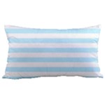 Horizontal Stripes - White and Light Blue Samsung Note 4 Hardshell Back Case