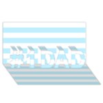 Horizontal Stripes - White and Light Blue #1 DAD 3D Greeting Card (8x4)