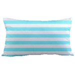 Horizontal Stripes - White and Electric Blue Samsung Note 4 Hardshell Back Case