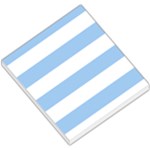 Horizontal Stripes - White and Baby Blue Small Memo Pads