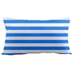 Horizontal Stripes - White and Dodger Blue Samsung Note 4 Hardshell Back Case