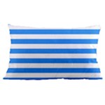 Horizontal Stripes - White and Dodger Blue Samsung Galaxy Note 4 Case (Black)