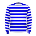 Horizontal Stripes - White and Blue Men s Sweatshirt