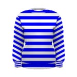 Horizontal Stripes - White and Blue Women s Sweatshirt