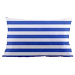 Horizontal Stripes - White and Cerulean Blue Samsung Galaxy Note 4 Case (Black)