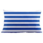 Horizontal Stripes - White and Cobalt Blue Samsung Galaxy Note 4 Case (Black)