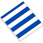 Horizontal Stripes - White and Cobalt Blue Small Memo Pads