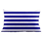 Horizontal Stripes - White and Dark Blue Samsung Galaxy Note 4 Case (Black)