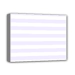 Horizontal Stripes - White and Pastel Violet Deluxe Canvas 14  x 11  (Stretched)