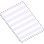 Horizontal Stripes - White and Pastel Violet Large Memo Pads