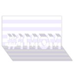 Horizontal Stripes - White and Pastel Violet #1 MOM 3D Greeting Cards (8x4)
